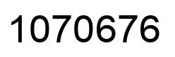 Number 1070676 black image