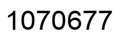 Number 1070677 black image