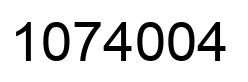 Number 1074004 black image