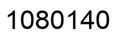 Number 1080140 black image