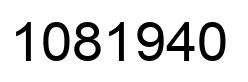 Number 1081940 black image