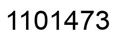 Number 1101473 black image