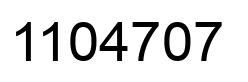 Number 1104707 black image