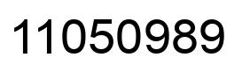 Number 11050989 black image