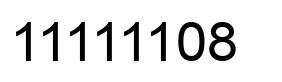 Número 11111108 imagen negro