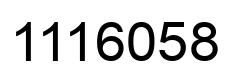Number 1116058 black image