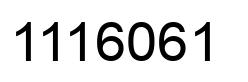 Number 1116061 black image
