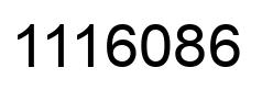 Number 1116086 black image