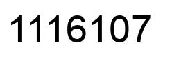 Number 1116107 black image
