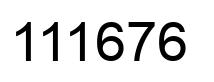 Number 111676 black image