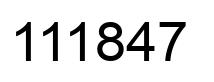 Number 111847 black image