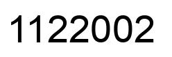Number 1122002 black image