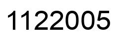 Number 1122005 black image