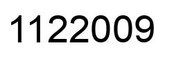 Number 1122009 black image
