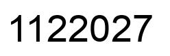 Number 1122027 black image