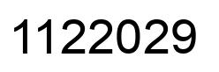 Number 1122029 black image