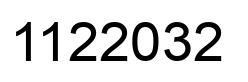 Number 1122032 black image