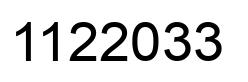 Number 1122033 black image