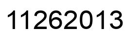 Number 11262013 black image