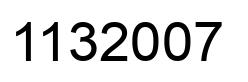 Number 1132007 black image