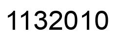Number 1132010 black image