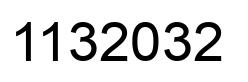 Number 1132032 black image