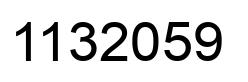 Number 1132059 black image