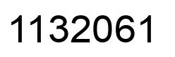Number 1132061 black image