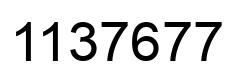 Number 1137677 black image