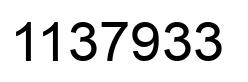 Number 1137933 black image