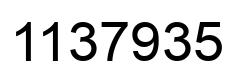Number 1137935 black image