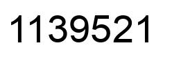 Number 1139521 black image