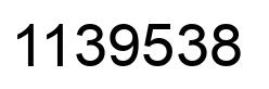 Number 1139538 black image
