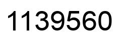 Number 1139560 black image