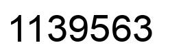 Number 1139563 black image