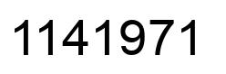 Number 1141971 black image