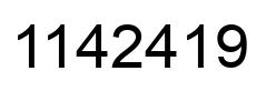 Número 1142419 imagen negro