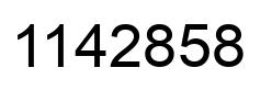 Number 1142858 black image