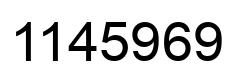 Number 1145969 black image