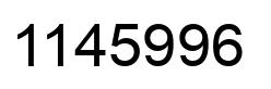 Number 1145996 black image