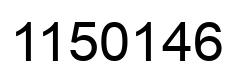 Number 1150146 black image