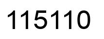 Number 115110 black image
