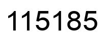 Número 115185 imagen negro