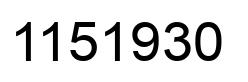 Number 1151930 black image
