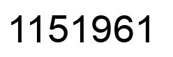 Number 1151961 black image