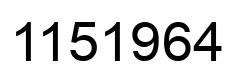 Number 1151964 black image