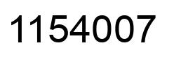Number 1154007 black image