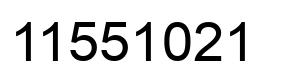Number 11551021 black image