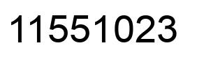 Number 11551023 black image