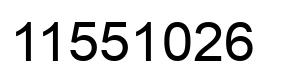 Number 11551026 black image